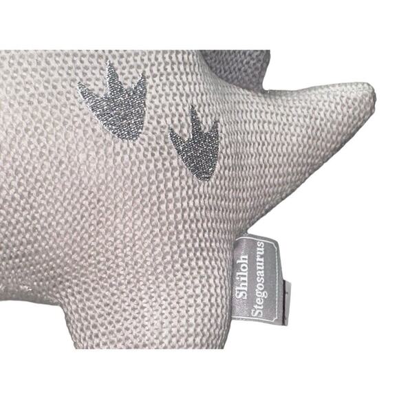 Shiloh Stegosaurus Knitted Soft Baby Toy Rattle Gift Living Textile - Picture 7 of 8